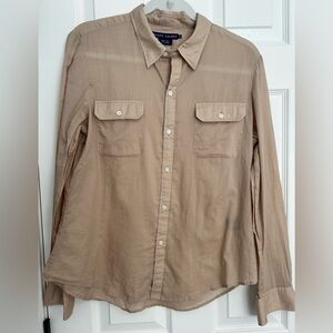 Ralph Lauren Boys Beige Casual Button-Down Shirt size 14